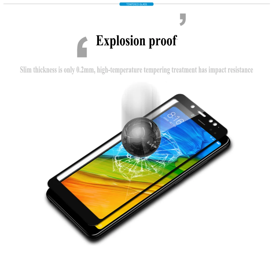 300D полное покрытие из закаленного стекла для Xiaomi Redmi Note 7 5 8 Pro Защита экрана для Redmi 5 Plus 5A 7A Защитная стеклянная пленка
