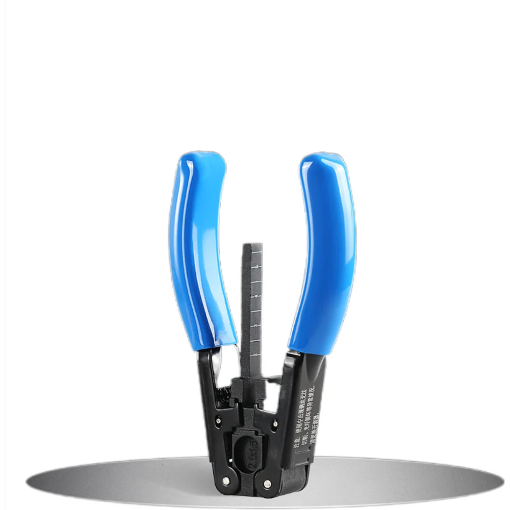 

FTTH Optical Fiber Stripping Tool 5G Leather Cable Stripper Pliers 2.1*1.6mm Photoelectric Composite Cable Wire Stripper