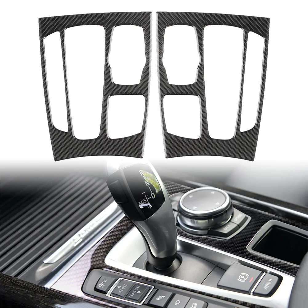 

For BMW X5 X6 F15 F16 2014-2017 Car Carbon Fiber Gear Shift Panel Decor Cover Trim Decoration Sticker