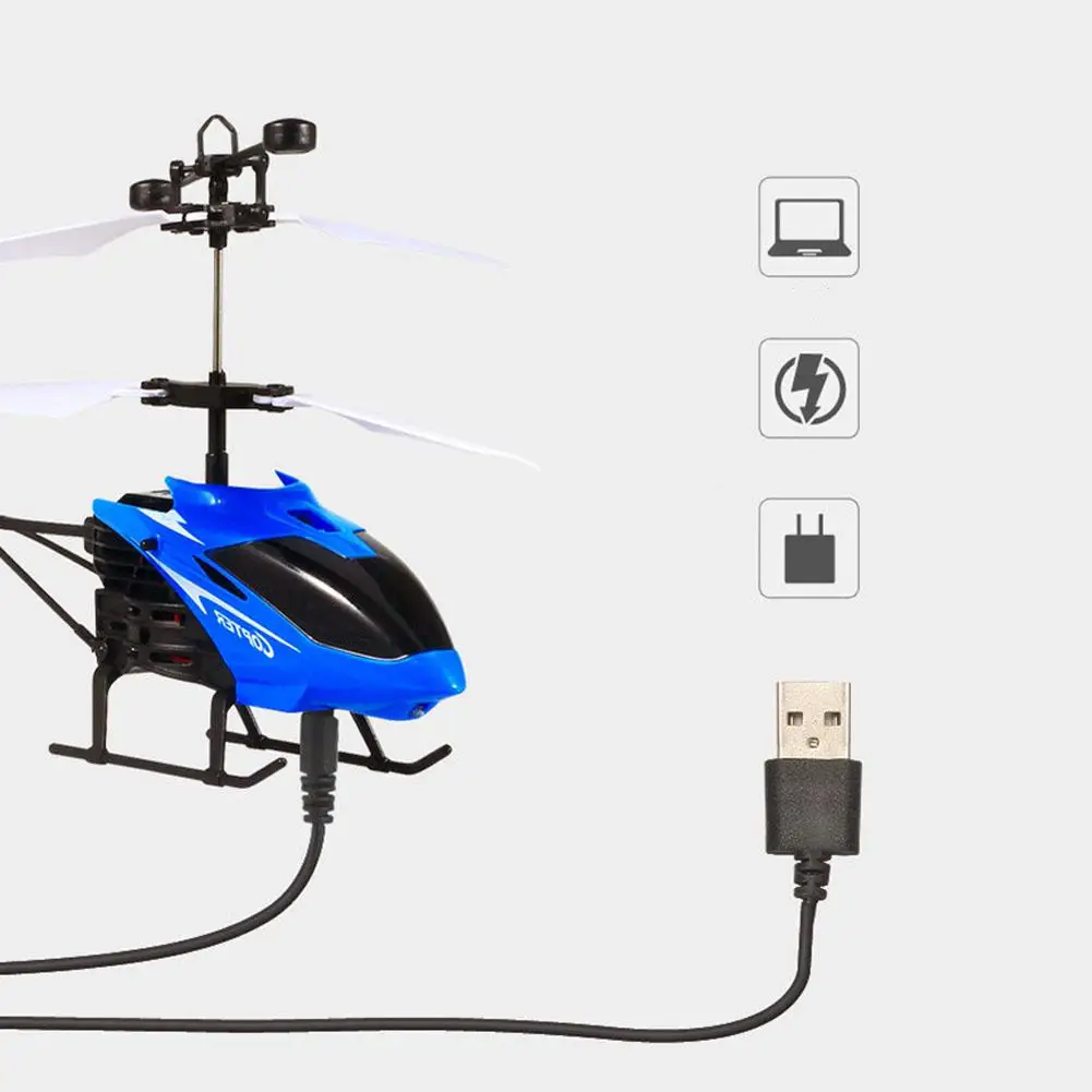 

Mini Induction Helicopter Flashing Light Chargeable Aircraft Remote Sensing Plane Toys for Kids