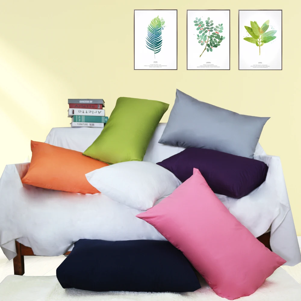 Full Cotton Body  Case Twill Plain Long Pillowcase Large Size Sofa Bed Cushion  Cover Nordic Home Fall Decor