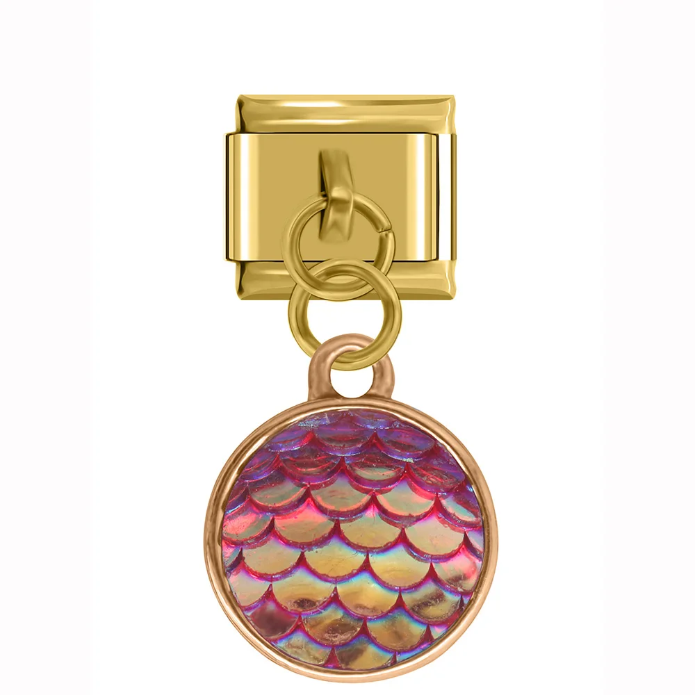 Hapiship 9 мм ширина оригинальный ромашка золото круглые рыбные весы итальянский