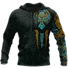 Уличный стиль викингов воин татуировки новый модный спортивный костюм персонализированный 3D Печатный Толстовкасветильник Кая курткамужчины и женщины