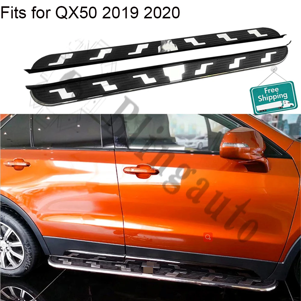 

Подножка подходящая для I.nfiniti QX50 2019 2020 боковые ступени nerf бар Автомобильная педаль боковая лестница боковая панель 2 шт.