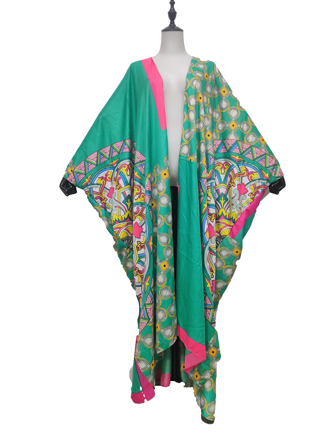 Dashiki-Kimono de seda bohemio para mujer, ropa Popular Abaya, caftán, Winnie, Oriente Medio, de gran tamaño, 2021