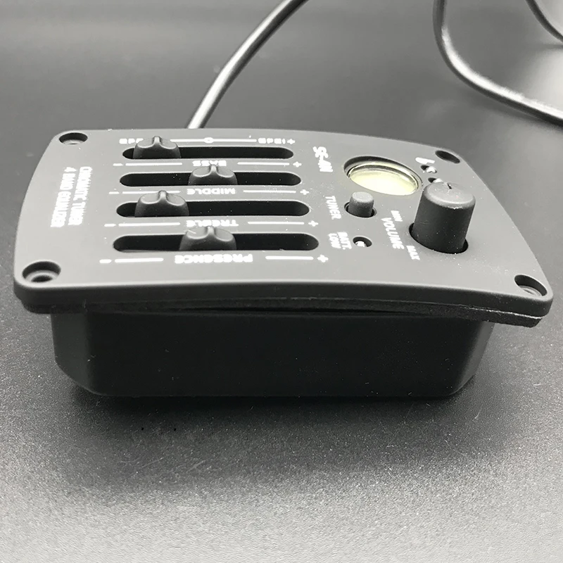 12 компл. SE-4N Акустическая гитара предусилитель 4 полосы Guitarra эквалайзер предусилитель пьезо звукосниматель с ЖК-тюнером гитарные части и аксессуары