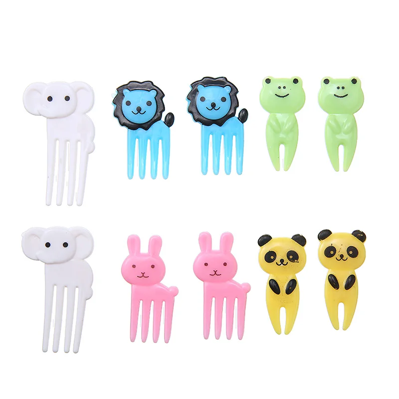 36 шт./компл. милые вилки для фруктов с животными еда фрукты выбор мини-вилки
