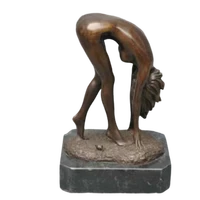bronze home decoration accessories figurines brass vintage bronze sexy body beauty woman nude art sculpture statue c401