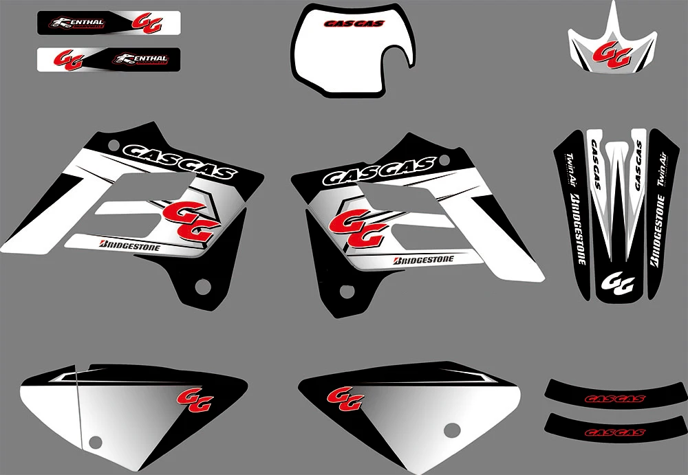 

Полный набор графических наклеек для мотоциклов Dekor Deco Racing Kits для Gas EC 125 200 250 300 450 2002 2003 2004 2005 2006