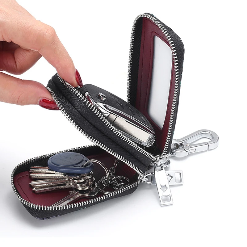 Чехол для автомобильных ключей женская сумка большой вместимости из натуральной