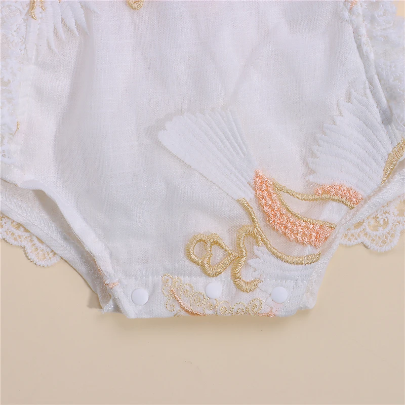 2021 Дышащий комбинезон для маленьких девочек с открытой спиной Летний малышей