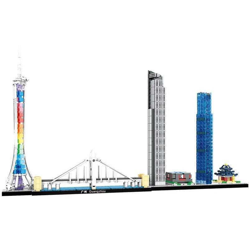 Коллекция известной архитектуры города Гонконг Гуанчжоу башня Шанхай модель