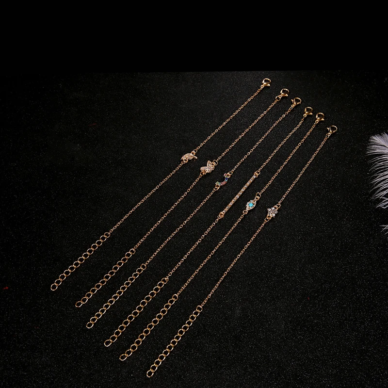 

Bohemian Gold Tassel Bracelets for Women Boho Jewelry Geometric Leaves Beads Layered Hand Chain Charm Bracelet Set