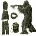 Спортивный Камуфляжный охотничий костюм Ghillie, скрытная охотничья одежда для воздушной стрельбы, снайперские костюмы, камуфляжная одежда