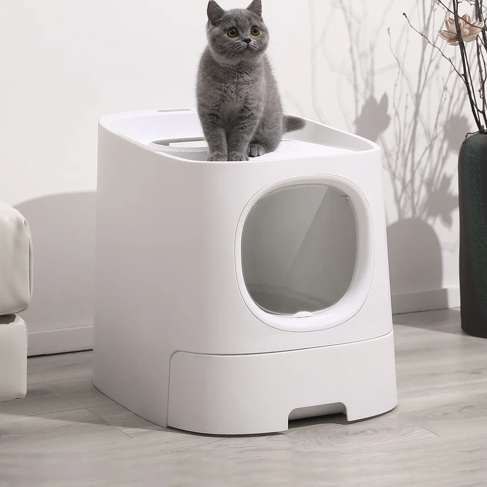 Умный лоток для кошачьего туалета полузакрытый автоматический дезодорирующий