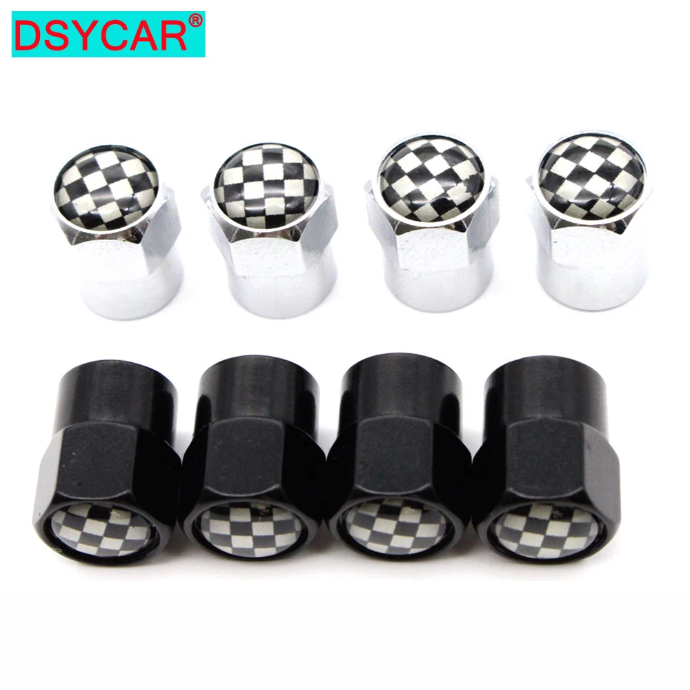 DSYCAR 4 шт./компл. Автомобильный Алюминиевый сплав/медь черный с белым клапаном для