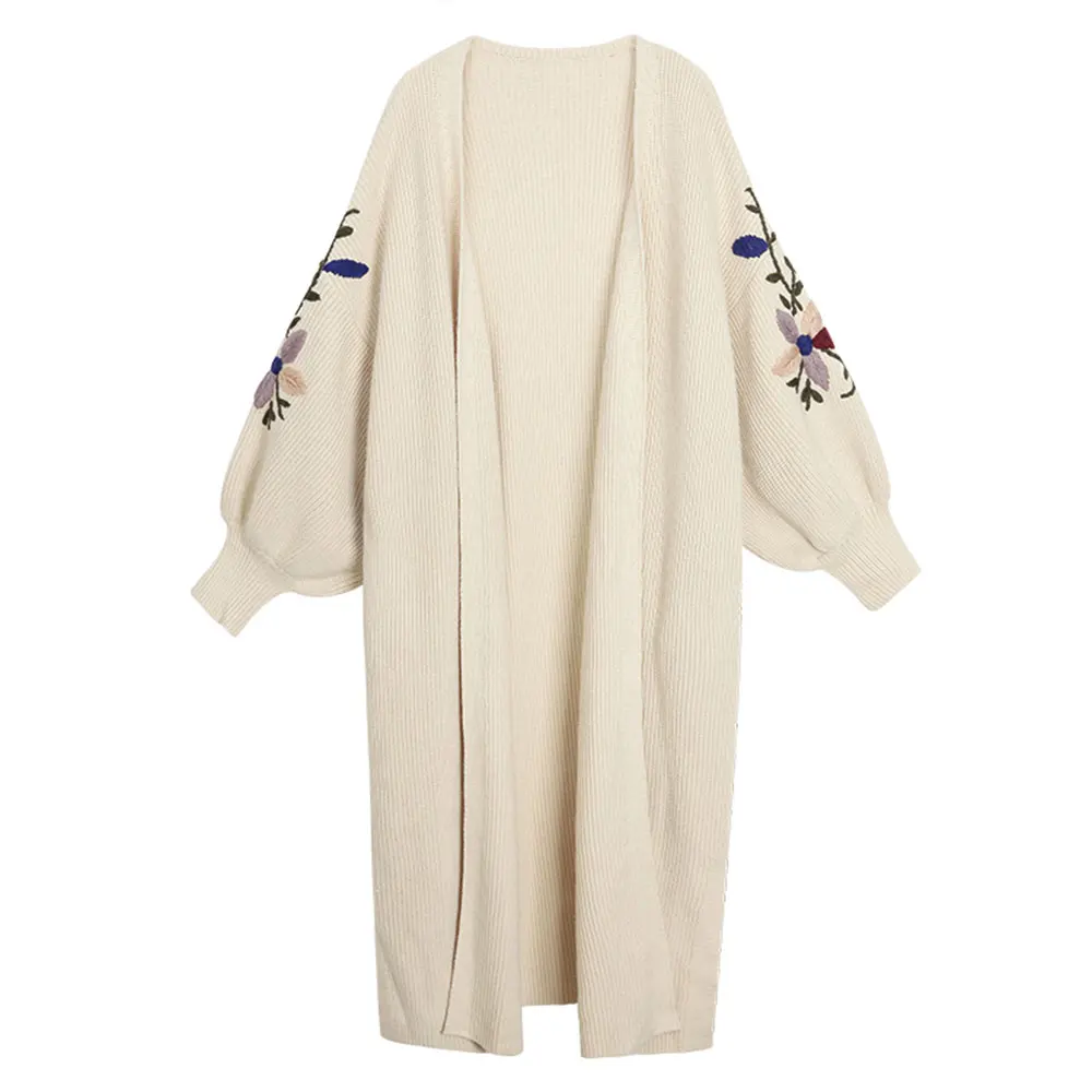 

Women Long Sweater Cardigan Fashion Autumn Winter Long Sleeve Loose Thick Knitted Long Cardigan Women Sweaters Coats Pull Femme