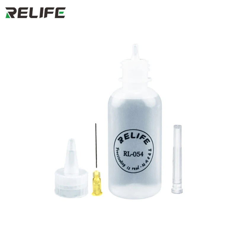 RELIFE RL-054 50ML resin tools Empty E-liquid Plastic Flux Alcohol Bottle Perfume bottle With Needle Tip