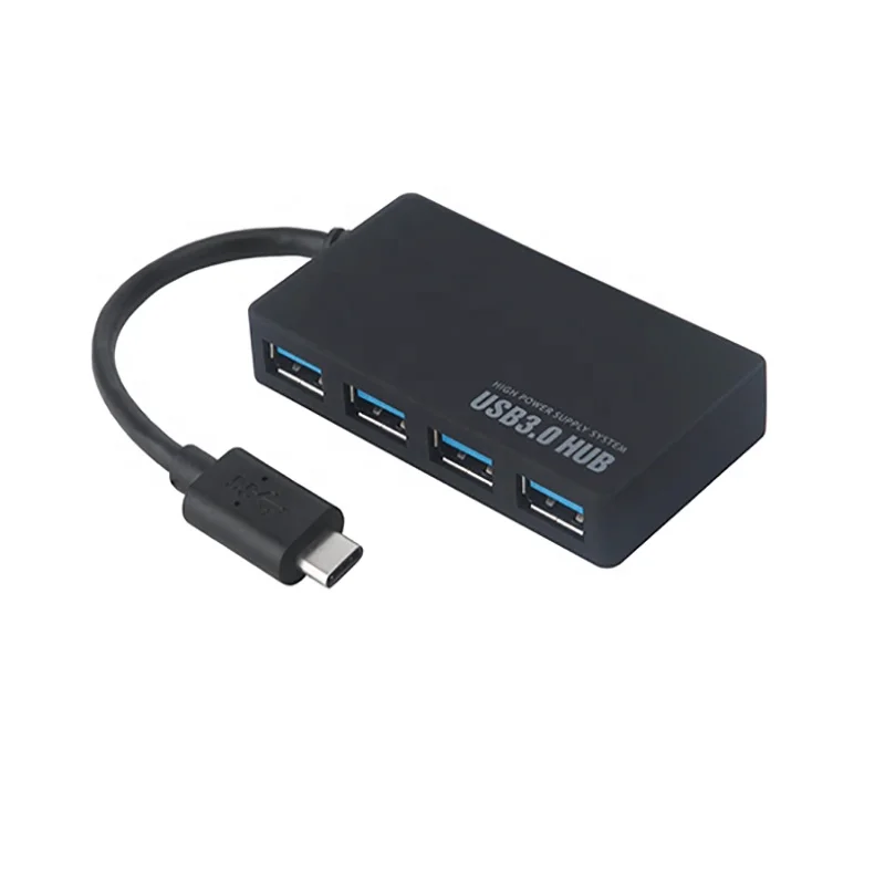 

Высокомощная система питания Тип c к USB 3,0 HUB 4 * USB
