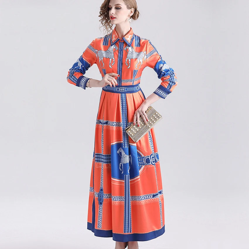 Женское модельное платье макси элегантное винтажное с длинным рукавом и