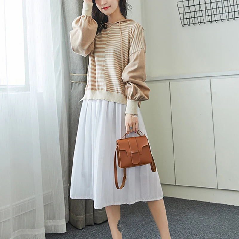 

Women Vintage Handbags Small Square Solid Color Simple Female Crossbody Bag SER88