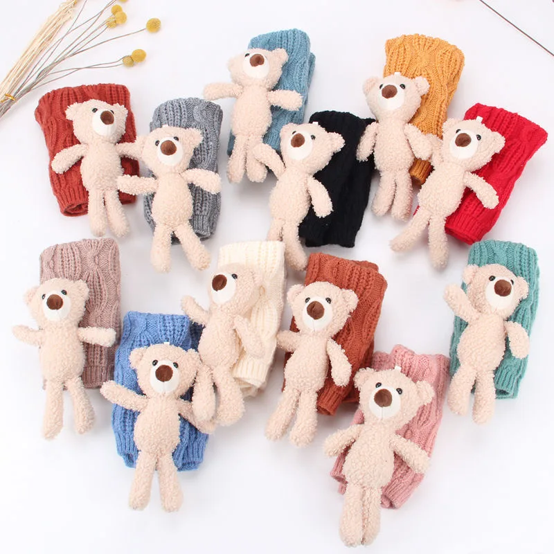 

Wool Knitted warm and comfortable Children's scarf baby cute cartoon plush scarf girls kids thickened warm collar
