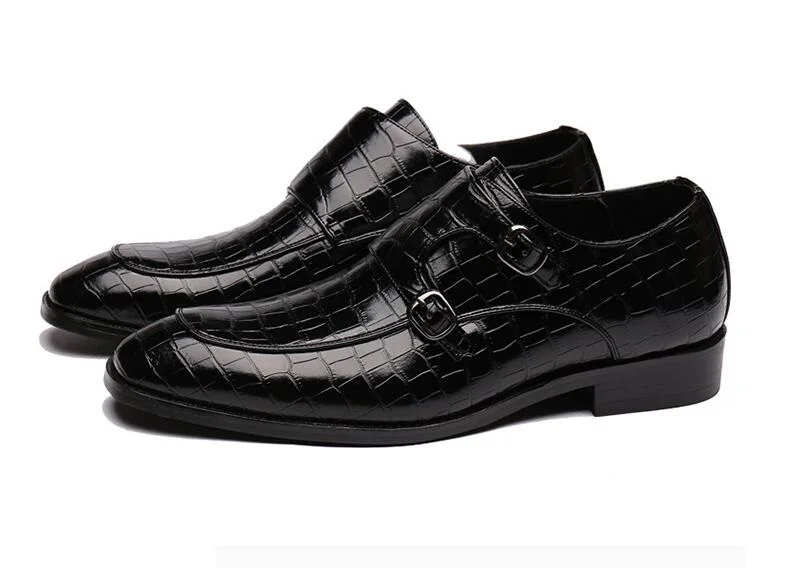 Официальная оксфордская обувь с острым носком и ремешком в британском стиле для