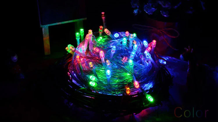 RGB Рождественская уличная Рождественская гирлянда светодиодная гирлянда Lights10M Luces Decoracion сказочная гирлянда для праздников Wendding вечерние гирлянды для дерева - Испускаемый цвет: RGB