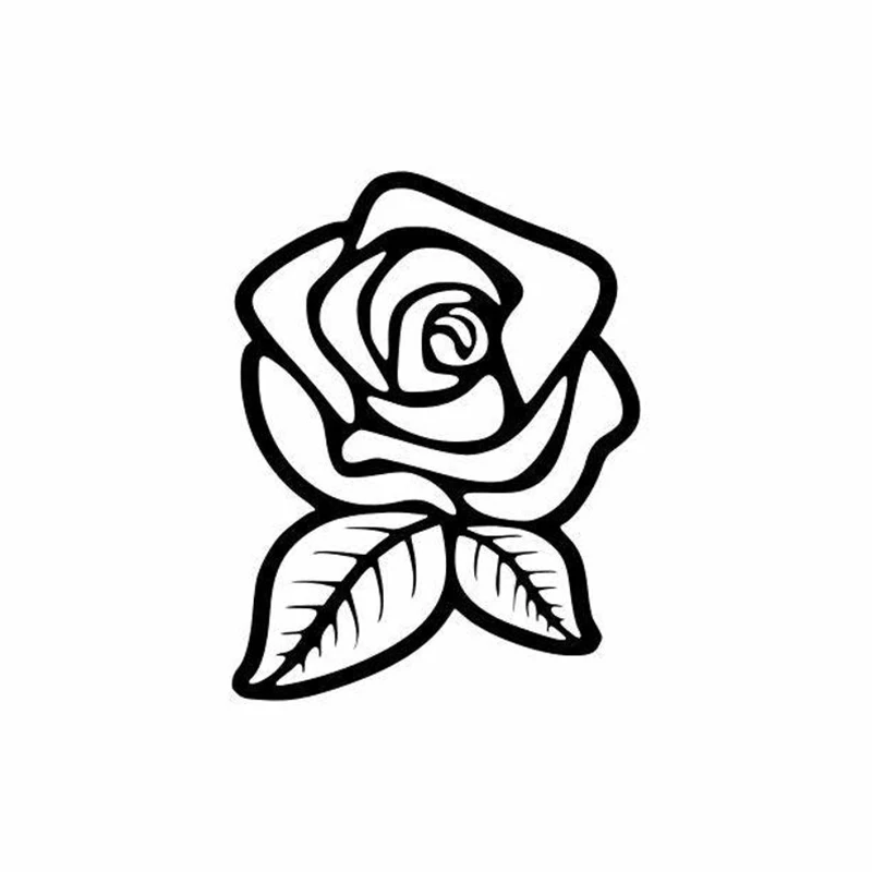 Черный/серебряный наклейка с розой на заднее зеркало автомобиля, водонепроницаемая, съемная, наклейки на кузов с художественным рисунком S1036.