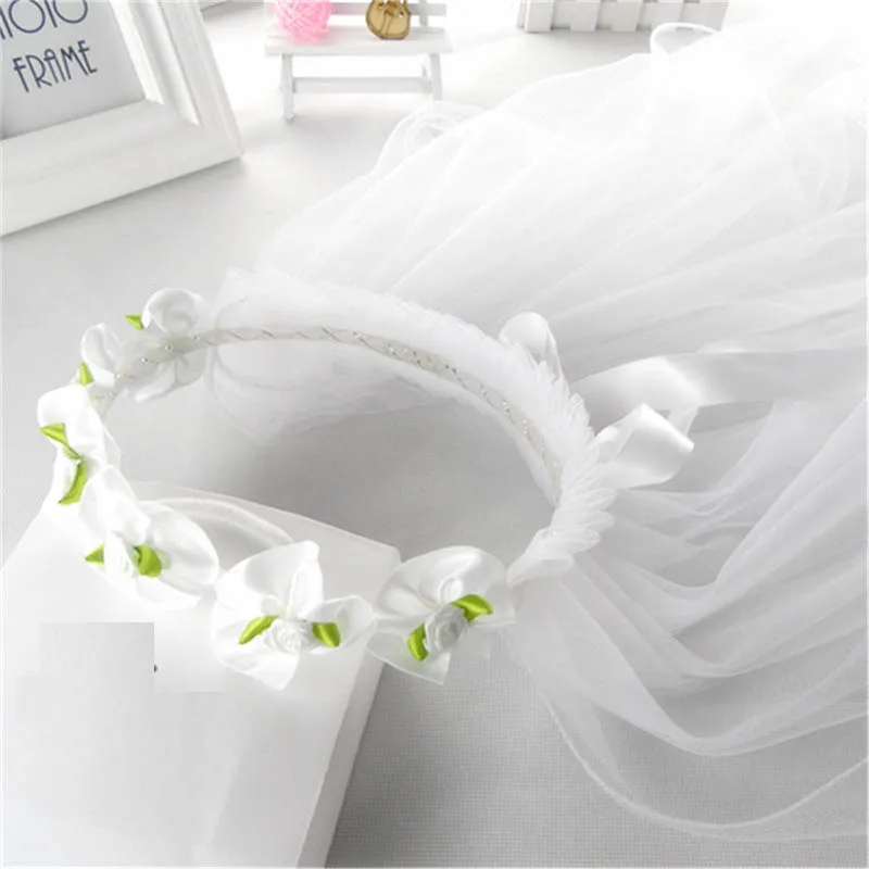 

Новый венок для девочек, головной убор, детская Фата, искусственная Корона, головная повязка, тиара, головной убор, реквизит для вечеринки, подарок на день рождения, Хэллоуин