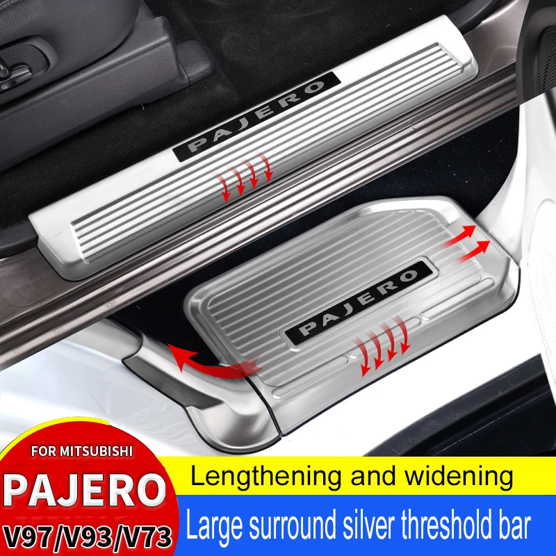 

Походная педаль из нержавеющей стали для V97, V93, V73, Mitsubishi Pajero, бары Nerf, защитные аксессуары для салона