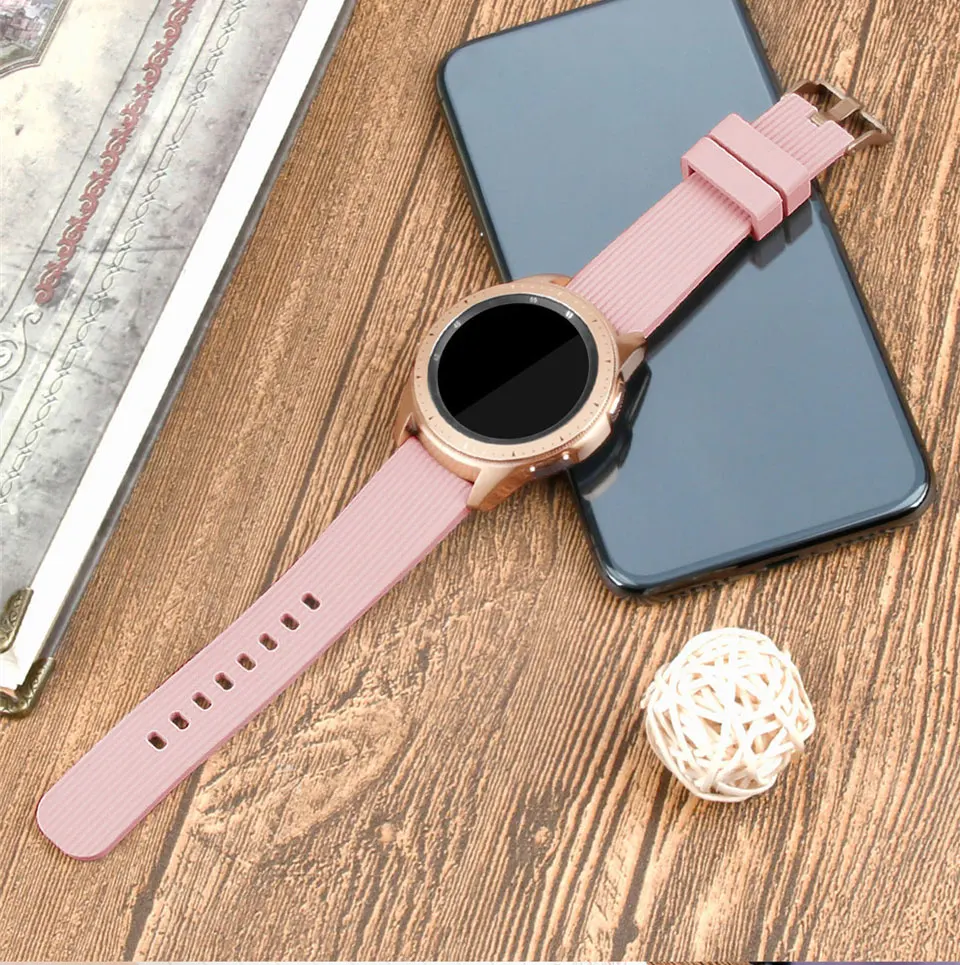 Спортивный силиконовый ремешок для Samsung Galaxy Watch 42 мм 46 сменный резиновый браслет