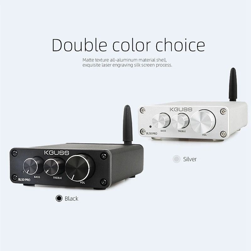 KGUSS BL50 PRO Bluetooth 5 0 усилитель цифровой TPA3116D2 HIFI 50Wx2 аудио мощности вилка