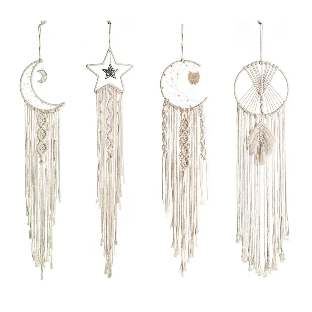 

Nordic Star Moon Macrame Home Decor Aaccessories Boho Decor Ramadan Girl Kids Baby Room Wall Decor Dreamcatcher Wall Hangings
