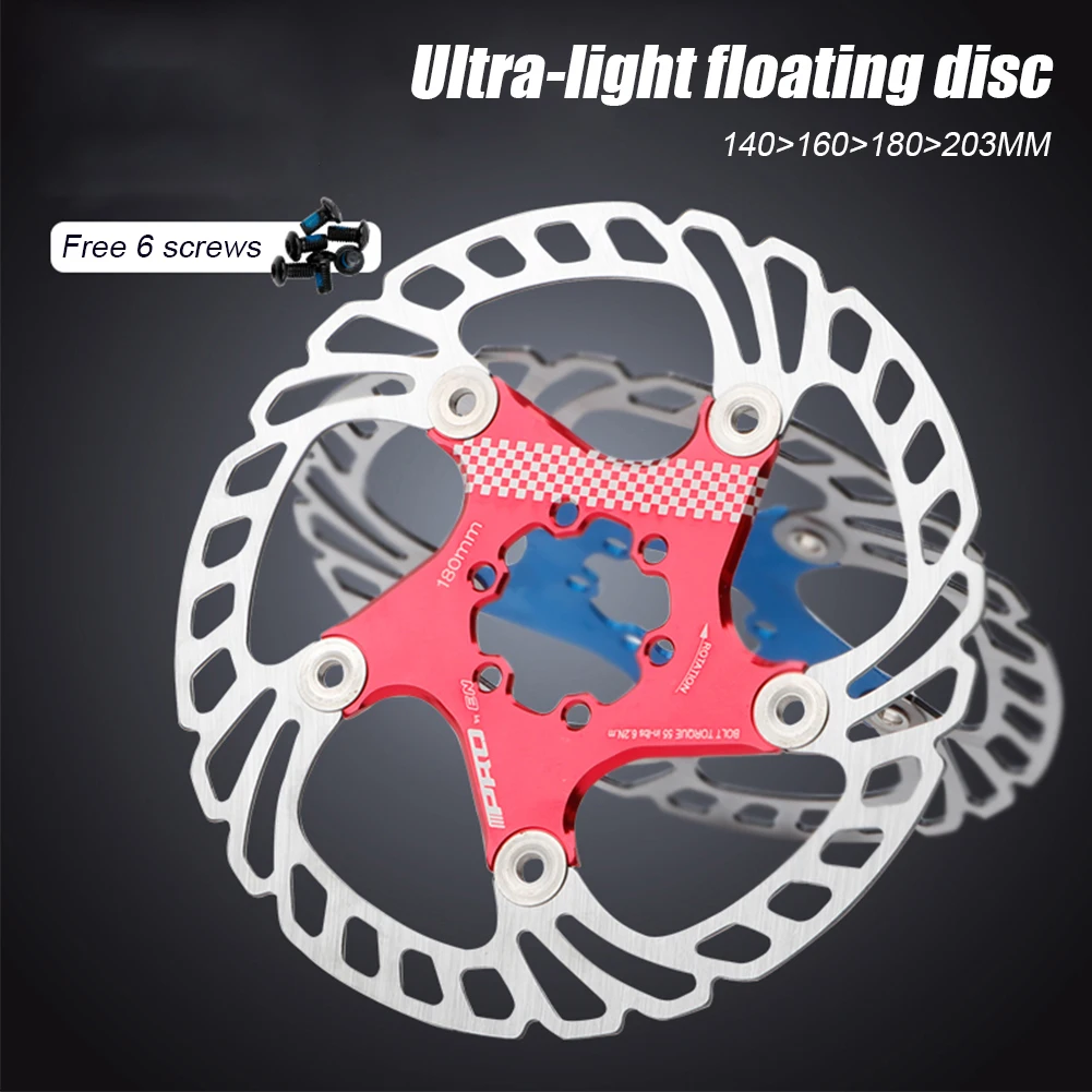 

Bicycle Floating Rotor MTB Bike Brake Rotor Down Hill Strong Heat Dissipation 140 160 180 203mm Discs Rotors Center Lock Disc