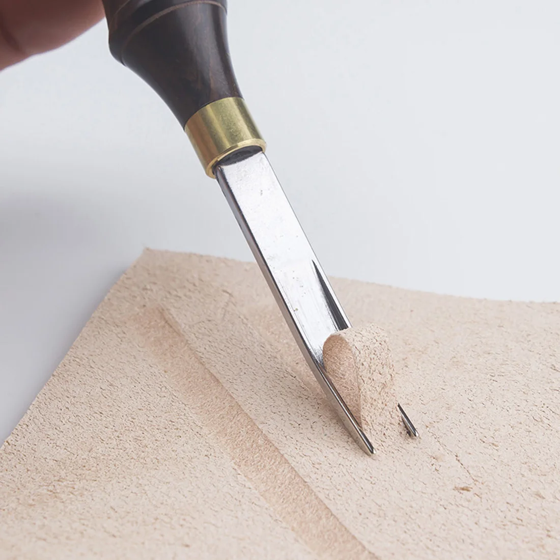 

Leather Edge Bevelers Tool Skiving Slicker DIY Craft Tool Portable Stitching Creasing Edge Beveler Leather Sets Leather Wood