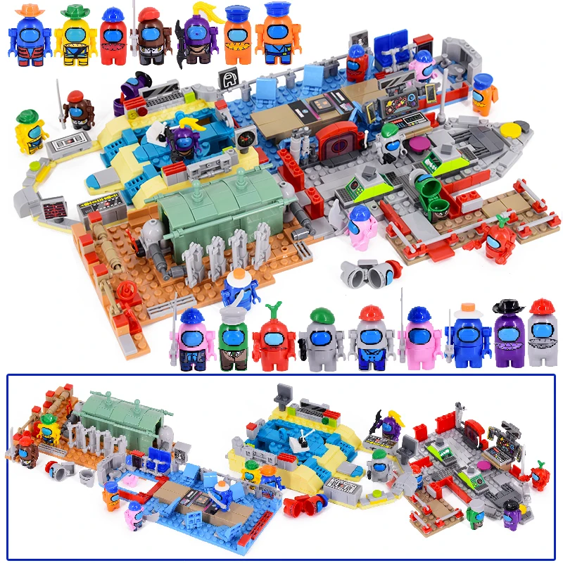 

Amongs Game US Star Space Alien Wars Model Building Blocks Mini Dolls Figures Bricks Idear Creative DIY Toys For Children Gifts