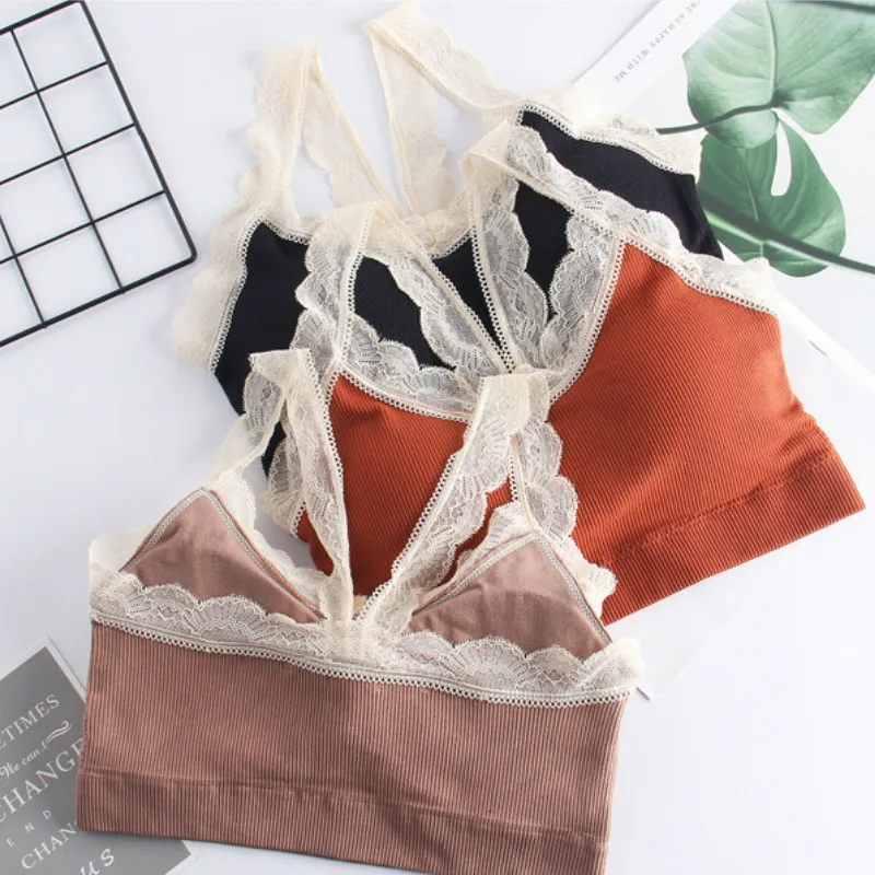 Женский кружевной бюстгальтер женский сексуальный на бретельках летний