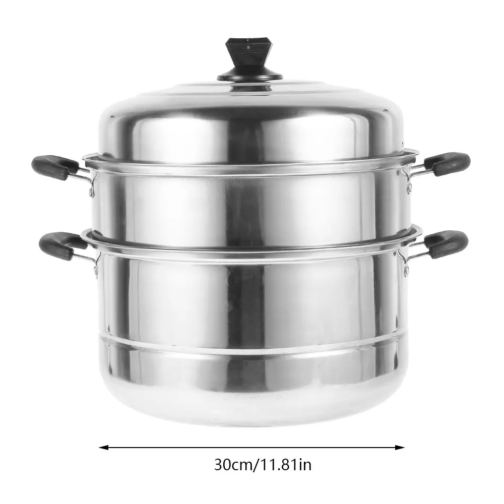 

Stainless Steel two Three layer Thick Steamer pot Soup Steam Pot Universal Cooking Pot for Induction Cooker Gas Stove