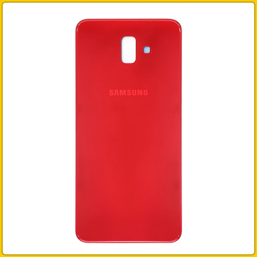 Red Чехол J6 Plus для samsung Galaxy J6+ J6 Plus J610 J610F задняя крышка для батареи задняя крышка+ клей - Цвет: Red
