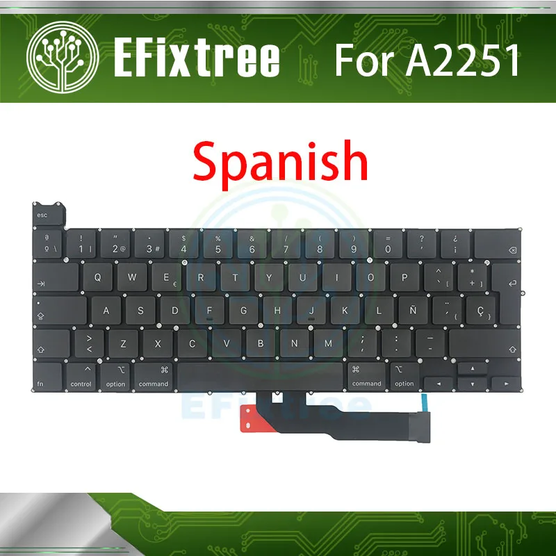 

Новый ноутбук A2251, Испанская версия SP для Apple MacBook Pro Retina 13 дюймов, сменная раскладка EMC3348 MWP72 на раннюю 2020 год, 2020