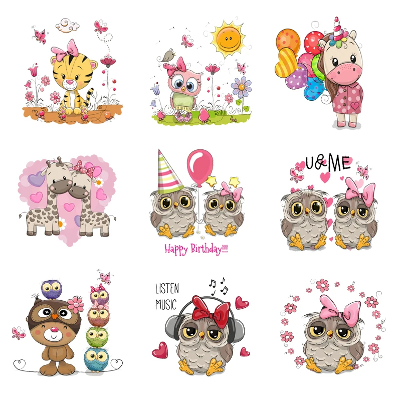 Iron-on Transfers for Clothing Patches Thermo-stickers for Children Diy Cute Patch Flex Fusible Transfer Vinyl Adhesive Stripe A