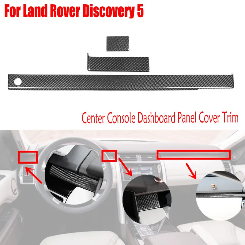 

LHD For Land Rover Discovery 5 2017 2018 2019 2020 OEM Dry Carbon Fiber Center Console Dashboard Panel Cover Trim