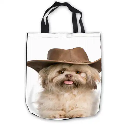Холст Йоркширский терьер-собаки (1) сумка сумки повседневная хозяйственная