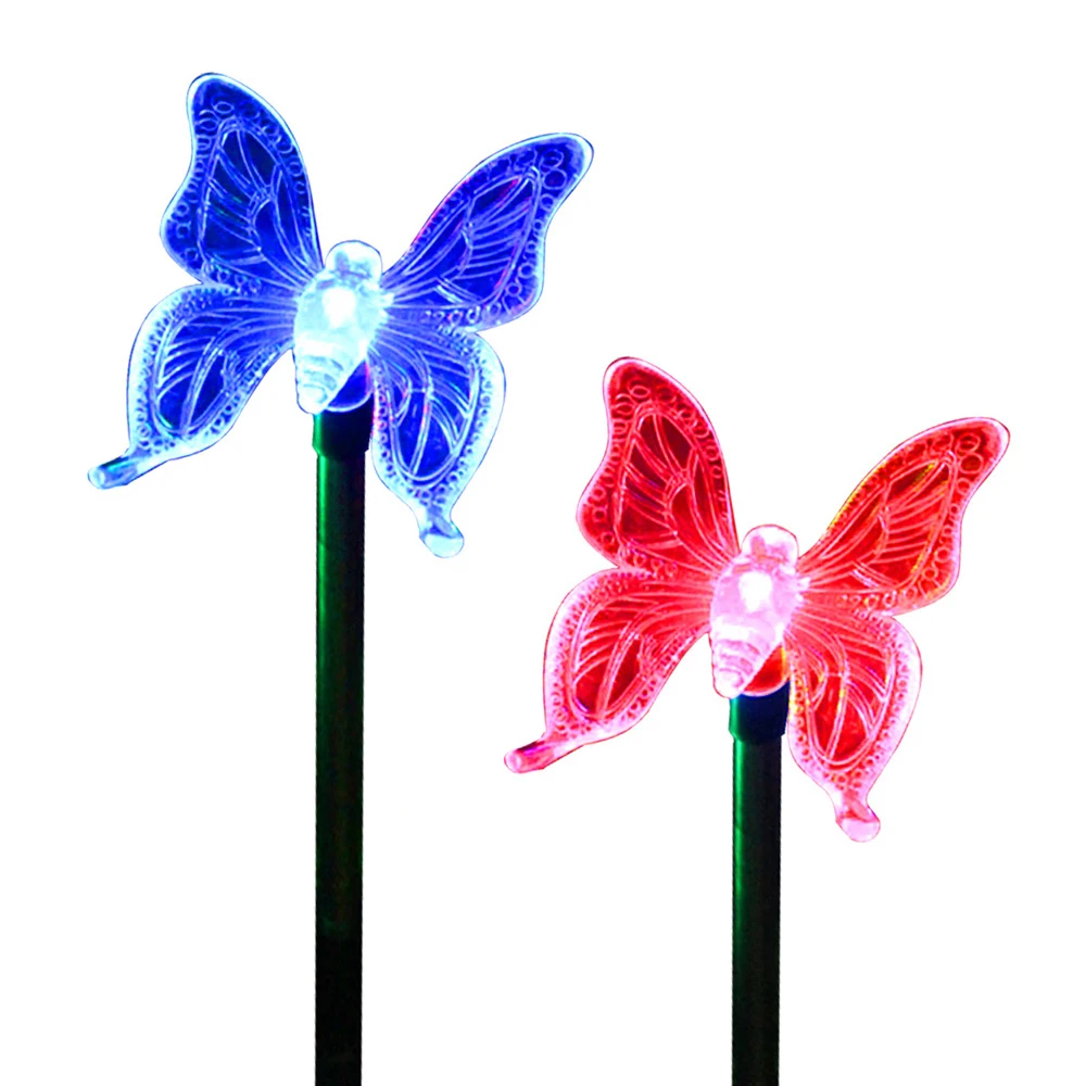 2 шт. светодиодный светильник на солнечных батареях для сада многоцветный с