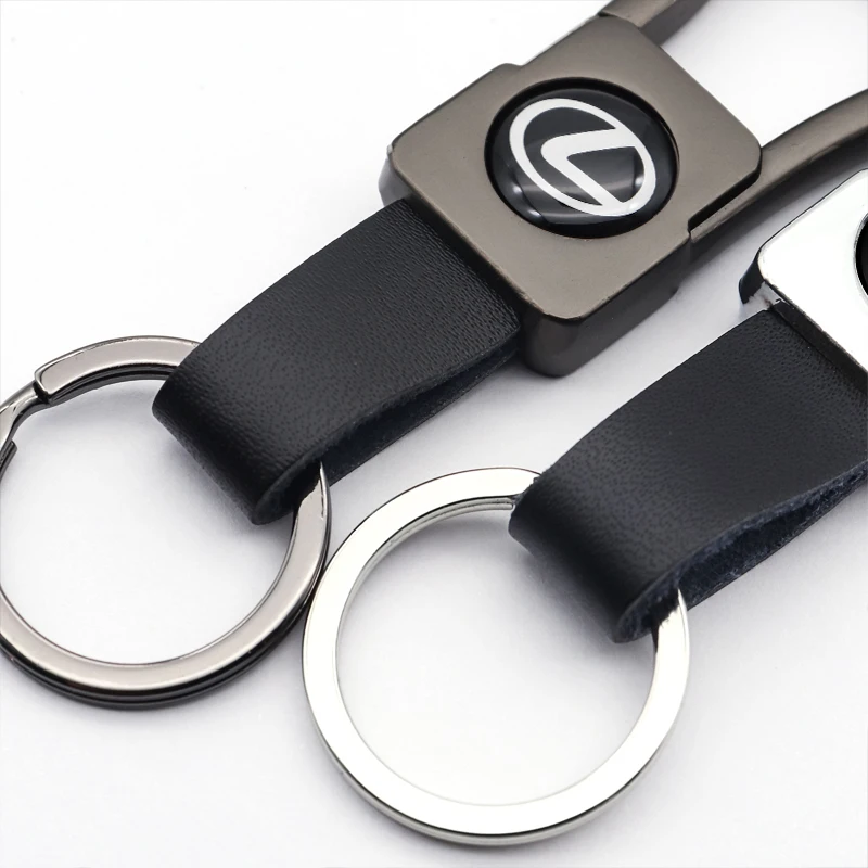 

High quality metal leather creative logo keychain car accessories suitable for LEXUS-CT ES LS UX NX RX LX LM LC RC IS GX RCF