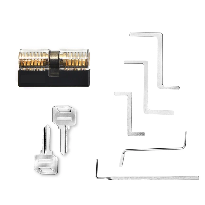 Набор прозрачных замков для тренировок слесарные принадлежности Натяжной ключ