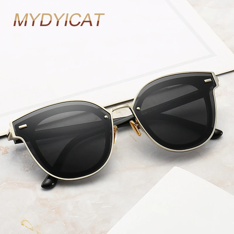 Модные роскошные женские поляризованные цветные солнцезащитные очки кошачий