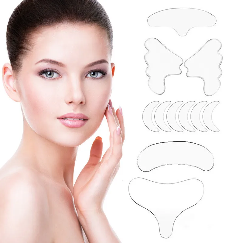 

Многоразовые силиконовые патчи против морщин и подтяжки кожи, наклейки для ухода за лицом, лбом, шеей, глазами, инструмент для ухода за лицом