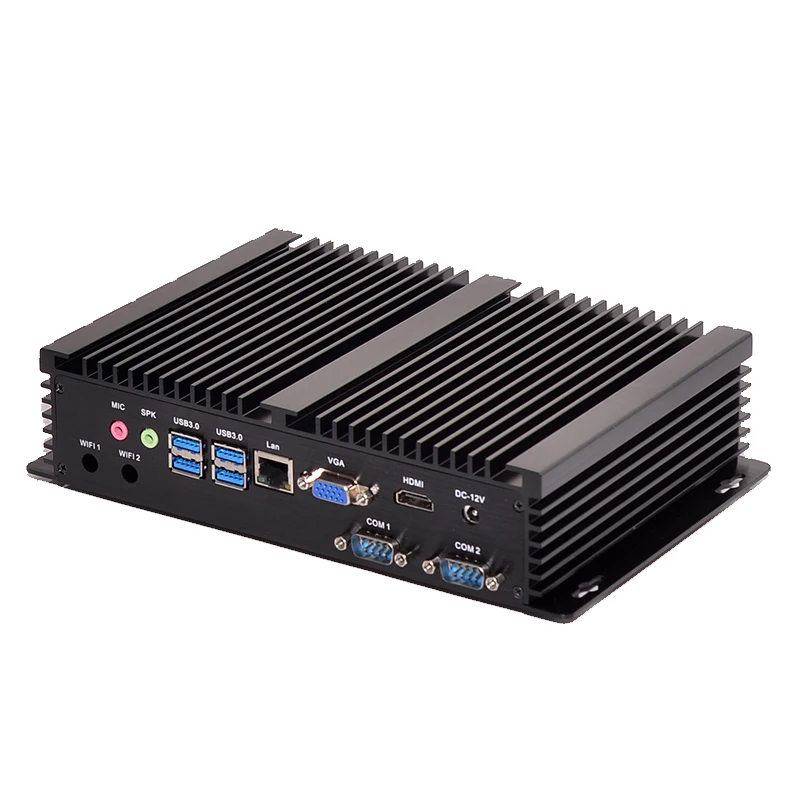Недорогой промышленный мини-ПК Intel Core i3 i5 4005U 5250U VGA 1RJ45 LAN 2RS232 микрокомпьютер Windows10